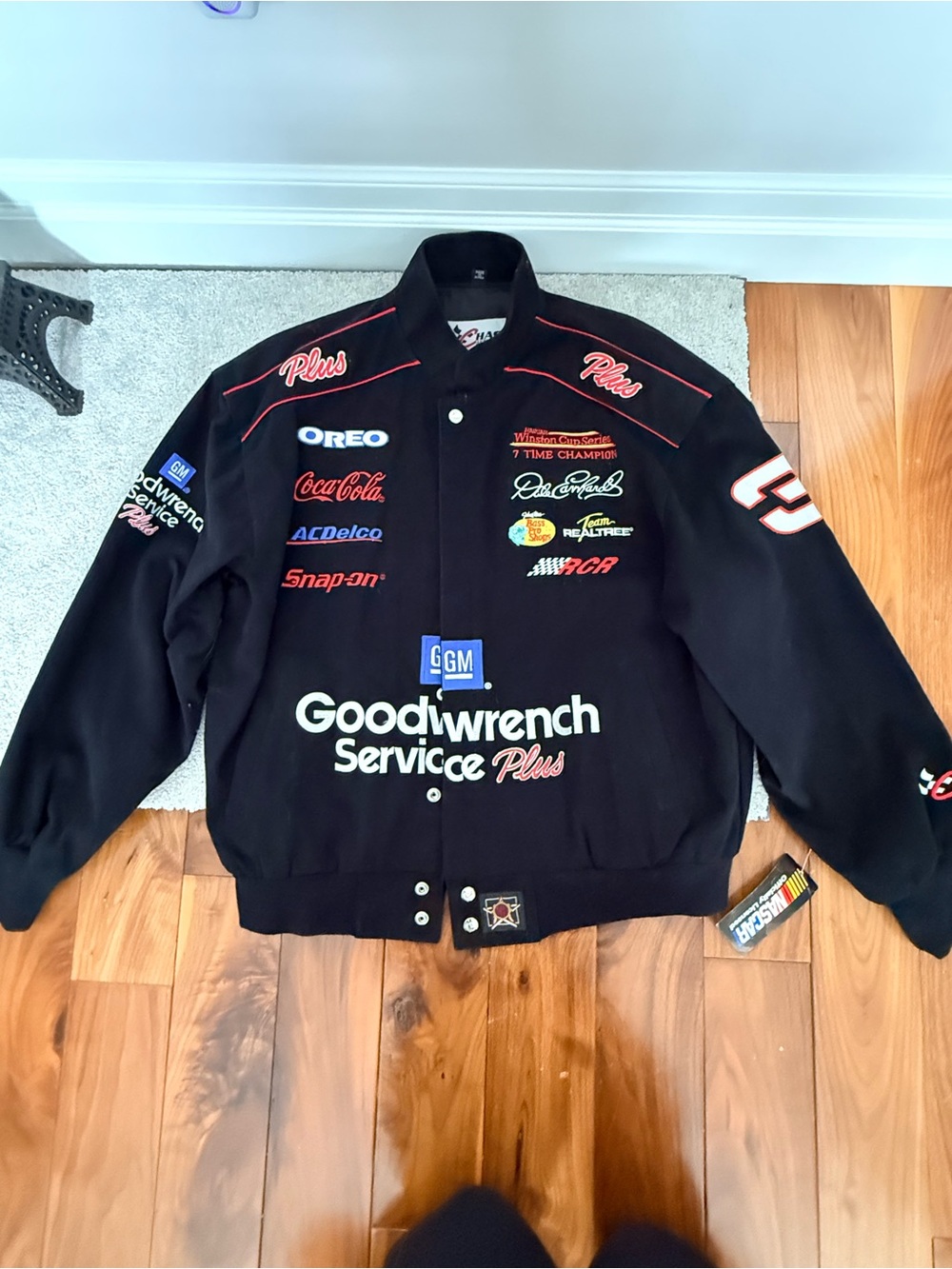 VTG 90'S DALE EARNHARDT SR. GOODWRENCH 7 TIME WINSTON CUP CHASE NASCAR JACKET L